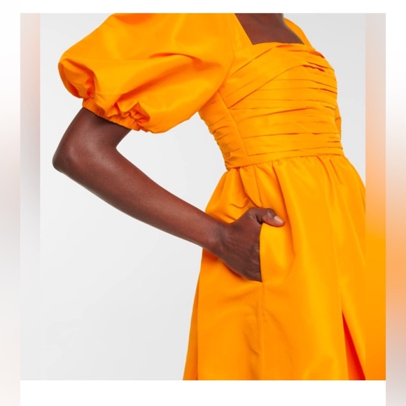 Self Portrait Cannary Yellow Taffeta Mini Dress - Picture 2 of 6